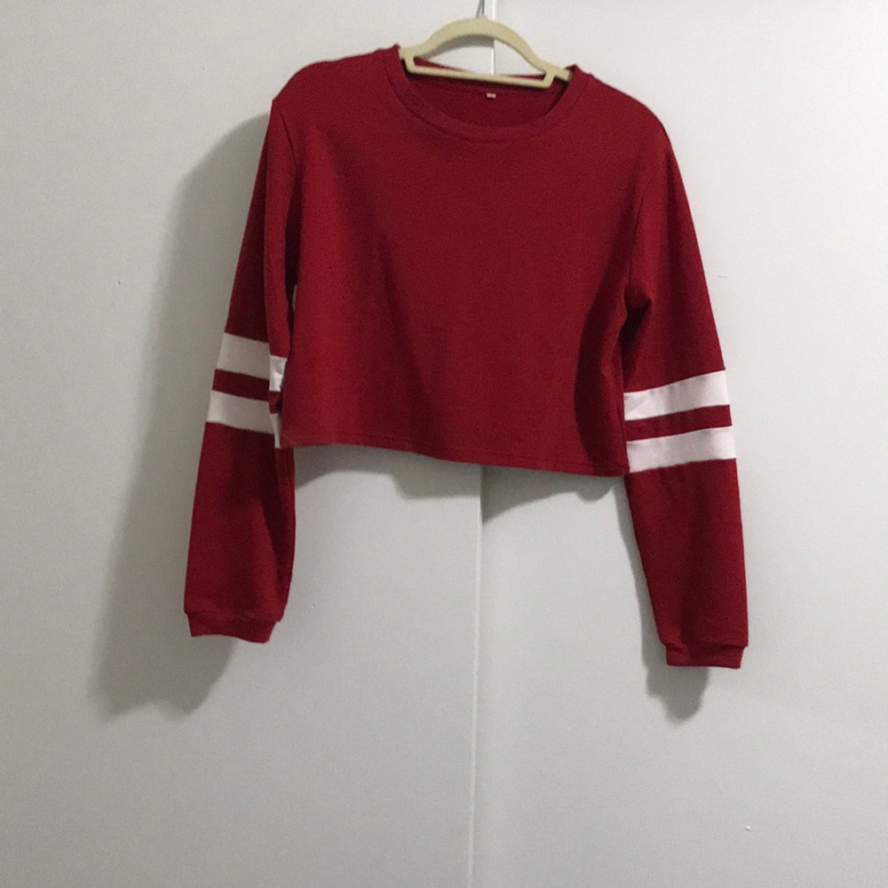 Red Crop Sweater